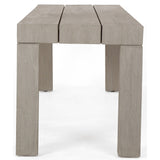 Sonora Outdoor Dining Bench, Weathered Grey - Furniture - Dining - High Fashion Home