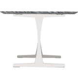 Toulouse Dining Table, Black Marble/Polished Stainless Base - Modern Furniture - Dining Table - High Fashion Home