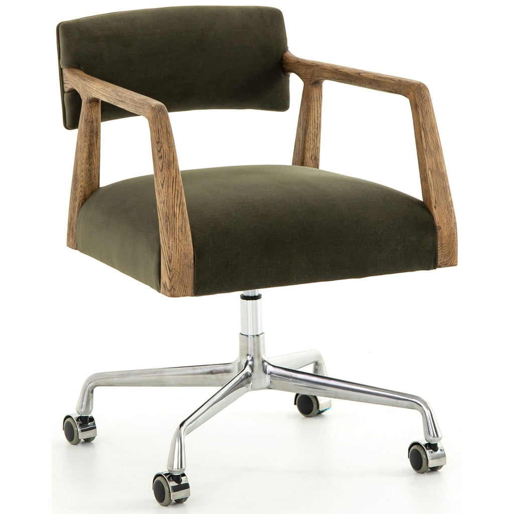 Tyler Desk Chair Velvet Loden High Fashion Home
