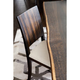 Versailles Dining Table, Seared Oak/Polished Stainless Base - Modern Furniture - Dining Table - High Fashion Home