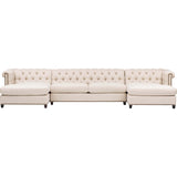 William Sectional, Crevere Cream - Modern Furniture - Sectionals - High Fashion Home
