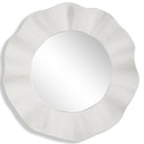 Wave Length Round Mirror, Matte White