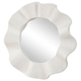 Wave Length Round Mirror, Matte White