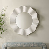 Wave Length Round Mirror, Matte White