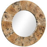 Hiram Round Mirror, Natural