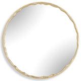 Crinkle Round Mirror, Champagne Leaf