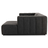 Langham Channeled 2 Piece Right Chaise Sectional, Saxon Charcoal