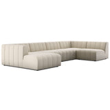 Langham Channeled 5 Piece Sectional w/ Chaise by Four Hands
