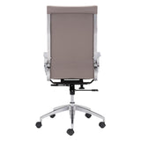Glider High Back Office Chair, Taupe-Furniture - Office-High Fashion Home