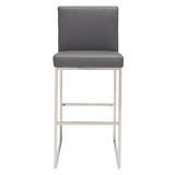 Genoa Bar Stool, Gray-Furniture-High Fashion Home