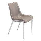 Magnus Dining Chair, White Legs by Zuo