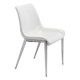 Magnus Dining Chair, White, Set of 2-Furniture - Dining-High Fashion Home