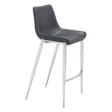 Magnus Bar Stool, White Legs by Zuo