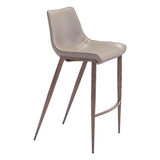 Magnus Bar Stool, Brown Legs by Zuo