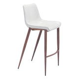 Magnus Bar Stool, Brown Legs by Zuo