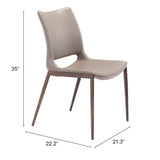 Ace Dining Chair, Brown, Set of 2-Furniture - Dining-High Fashion Home