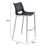 Ace Barstool, Black, Set of 2-Furniture-High Fashion Home