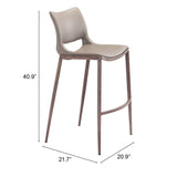 Ace Barstool, Brown, Set of 2-Furniture-High Fashion Home
