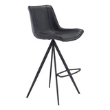 Aki Barstool, Black, Set of 2-Furniture-High Fashion Home