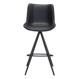 Aki Barstool, Black, Set of 2-Furniture-High Fashion Home