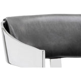 Beaumont Leather Counter Stool, Cantina Magnetite