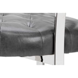 Beaumont Leather Counter Stool, Cantina Magnetite