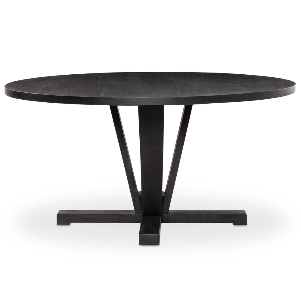 Cobain 60" Round Dining Table, Flint Black-Furniture - Dining-High Fashion Home