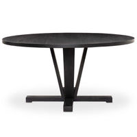 Cobain 60" Round Dining Table, Flint Black-Furniture - Dining-High Fashion Home