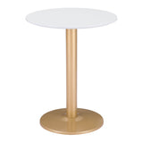 Alto Bistro Table, White-Furniture - Accent Tables-High Fashion Home