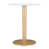 Alto Bistro Table, White-Furniture - Accent Tables-High Fashion Home