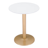 Alto Bistro Table, White-Furniture - Accent Tables-High Fashion Home