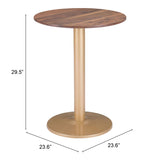 Alto Bistro Table, Brown-Furniture - Accent Tables-High Fashion Home