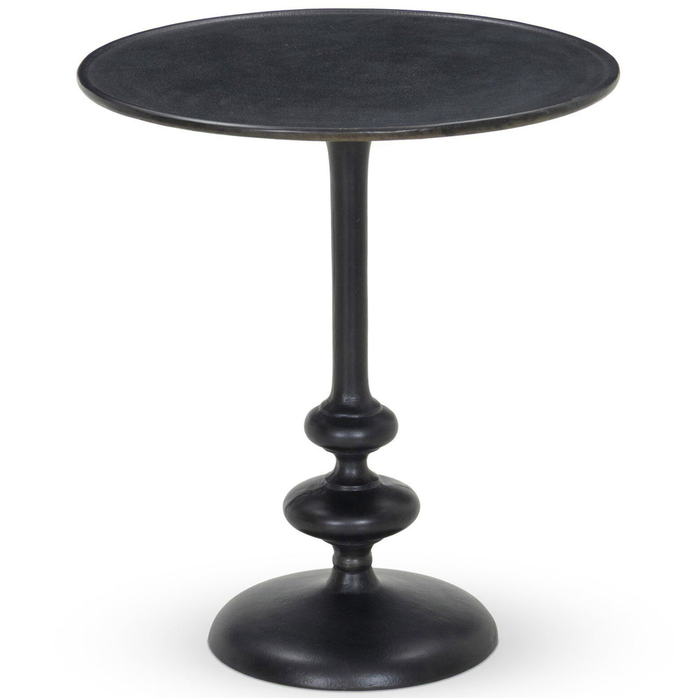 Marlow Matchstick Pedestal Table, Black Antique by Four Hands