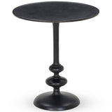 Marlow Matchstick Pedestal Table, Black Antique by Four Hands
