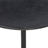 Marlow Matchstick Pedestal Table, Black Antique by Four Hands
