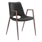 Desi Dining Chair, Walnut Base by Zuo