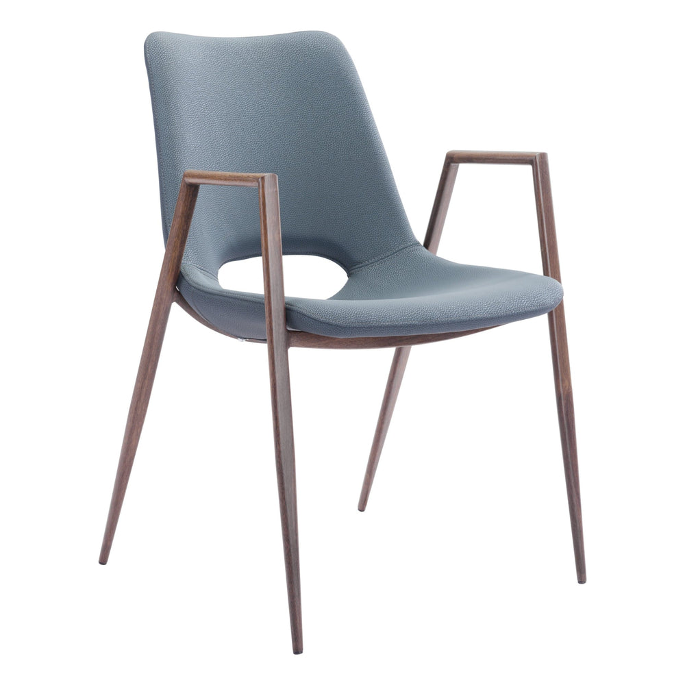Desi Dining Chair, Walnut Base by Zuo