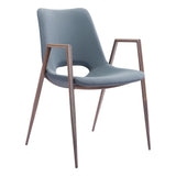 Desi Dining Chair, Walnut Base by Zuo