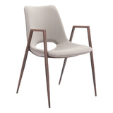 Desi Dining Chair, Walnut Base by Zuo