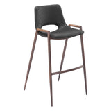 Desi Bar Stool, Walnut by Zuo