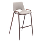 Desi Bar Stool, Walnut by Zuo