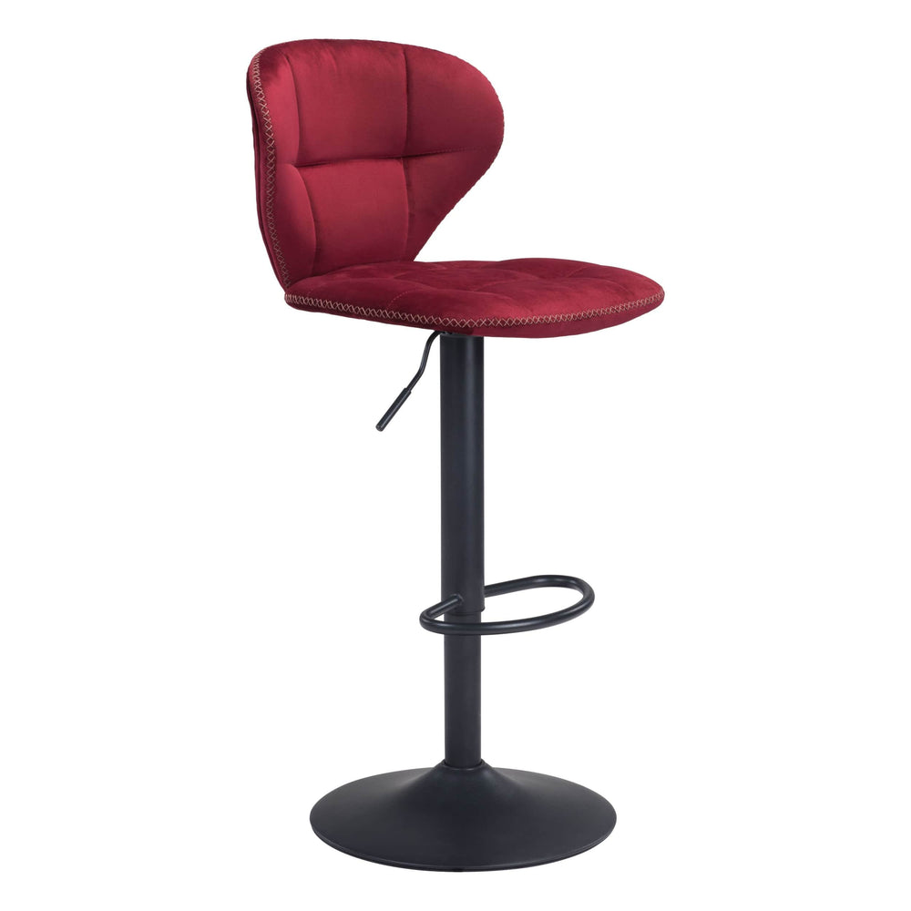 Salem Bar Stool, Red-Furniture-High Fashion Home
