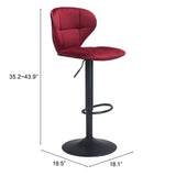 Salem Bar Stool, Red-Furniture-High Fashion Home