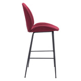 Miles Bar Stool, Red-Furniture-High Fashion Home