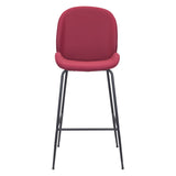 Miles Bar Stool, Red-Furniture-High Fashion Home