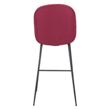 Miles Bar Stool, Red-Furniture-High Fashion Home