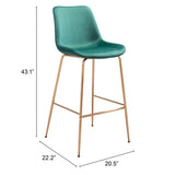 Tony Bar Stool, Green-Furniture-High Fashion Home