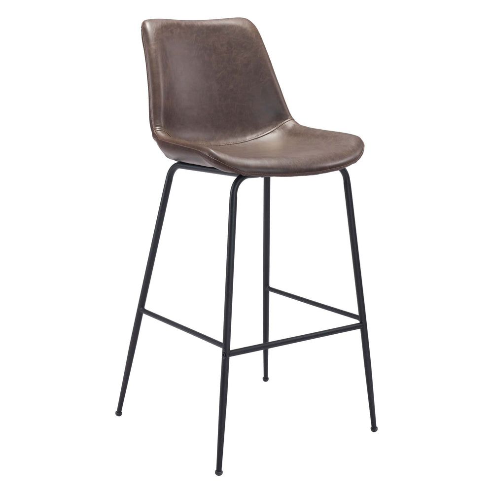 Byron Bar Stool, Brown-Furniture-High Fashion Home
