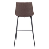 Byron Bar Stool, Brown-Furniture-High Fashion Home