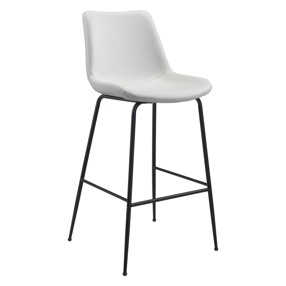 Byron Bar Stool, White-Furniture-High Fashion Home